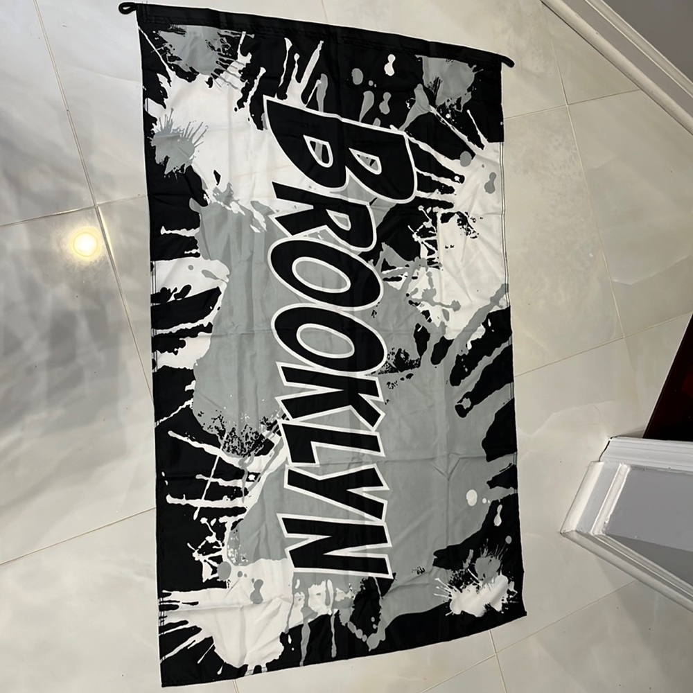 Six Flags Brooklyn Nets fan flag
